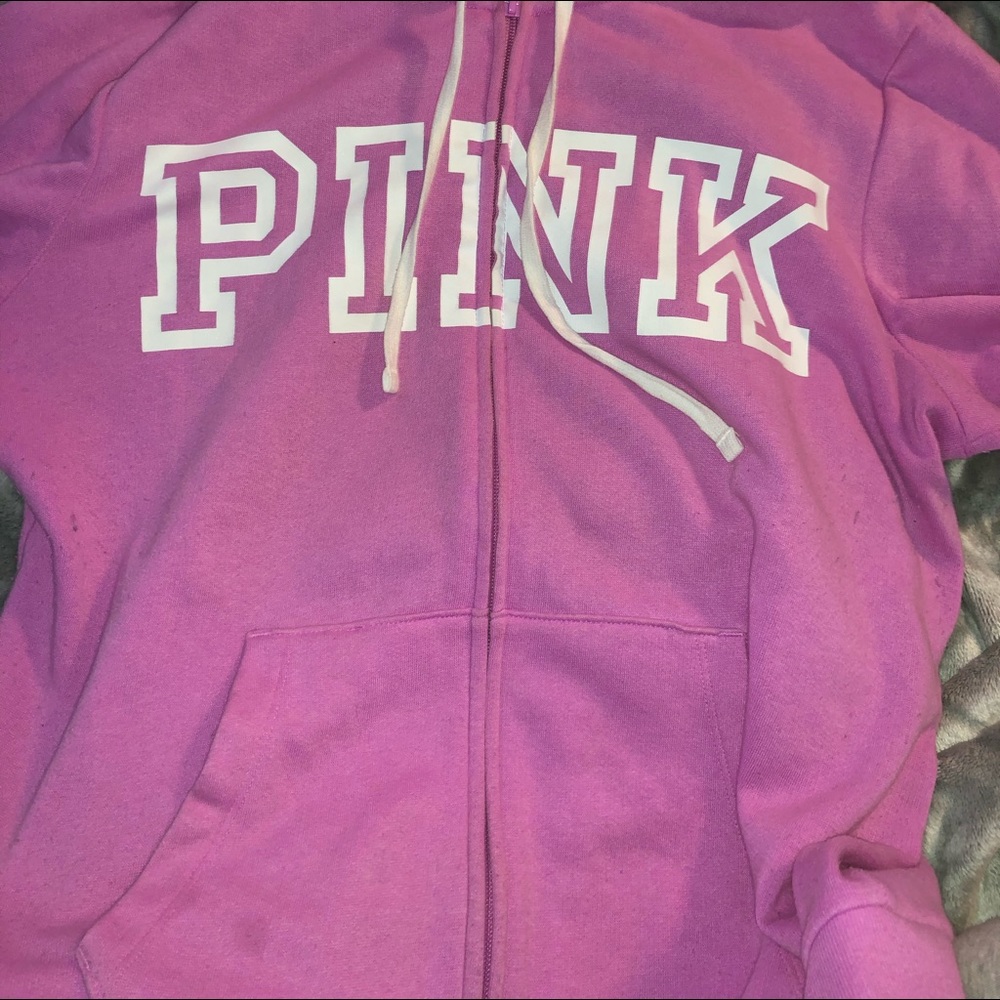 Pink Full zip hoodie